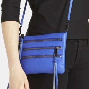 Rebecca Minkoff 3 Zipper Rocker Crossbody Bag Cobalt Blue